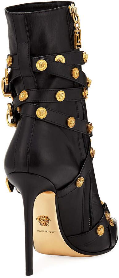 versace buckled bootie|versace lace up boots.